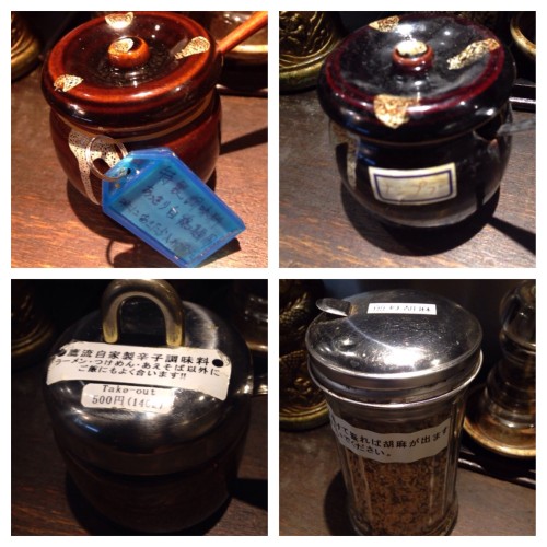 ナンプラー、特製調味料、辛子調味料、胡麻、黒コショウ、オリーブオイル、シークワーサー胡椒。