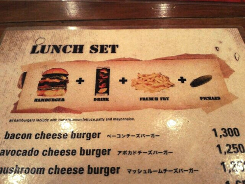 ランチメニューはこちらです。